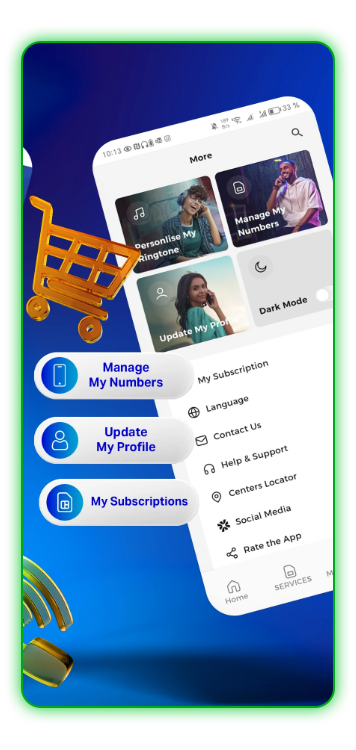 واجهة المستخدم لتطبيق ماي سوداني